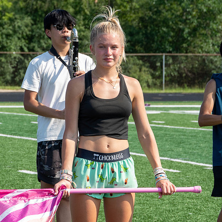 This image of the Greendale Marching Band is from their rehearsal on July 15, 2024. #GreendaleMarchingBand2024 #T2 #BandsOfAmerica2024 #BOA20242024