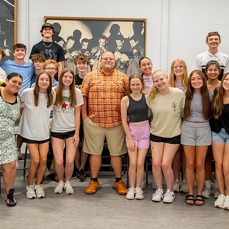 This image of the Greendale Marching Band is from the leadership clinic with Dr. Miller on July 9, 2024. #GreendaleMarchingBand2024 #T2 #BandsOfAmerica2024 #BOA20242024