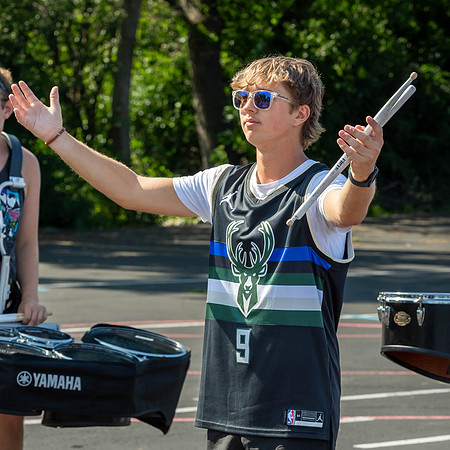 This image of the Greendale Marching Band is from their rehearsal on July 25, 2024. #GreendaleMarchingBand2024 #T2 #BandsOfAmerica2024 #BOA20242024