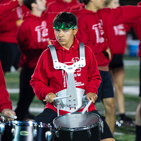 This image of the Greendale Marching Band is from their "Hoodie-halftime" performance on October 11, 2024. #GreendaleMarchingBand2024 #T2 #BandsOfAmerica2024 #BOA20242024