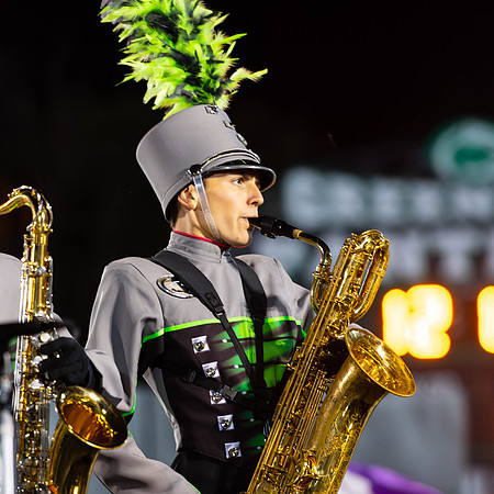 This image of the Greendale Marching Band is from their halftime performance on October 4, 2024. #GreendaleMarchingBand2024 #T2 #BandsOfAmerica2024 #BOA20242024