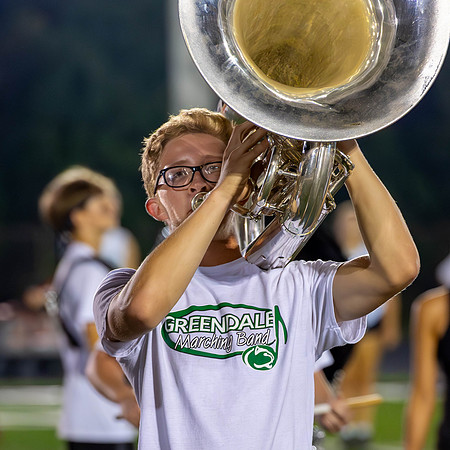 This image of the Greendale Marching Band is from their halftime performance on August 30, 2024. #GreendaleMarchingBand2024 #T2 #BandsOfAmerica2024 #BOA20242024