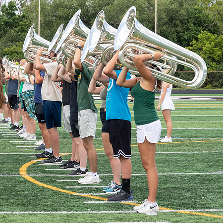 This image of the Greendale Marching Band is from their rehearsal on July 17, 2024. #GreendaleMarchingBand2024 #T2 #BandsOfAmerica2024 #BOA20242024
